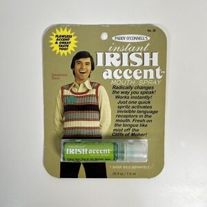 2004 Paddy O'Connell Instant Irish Accent Mouth Spray St. Patrick's Day Gag Gift